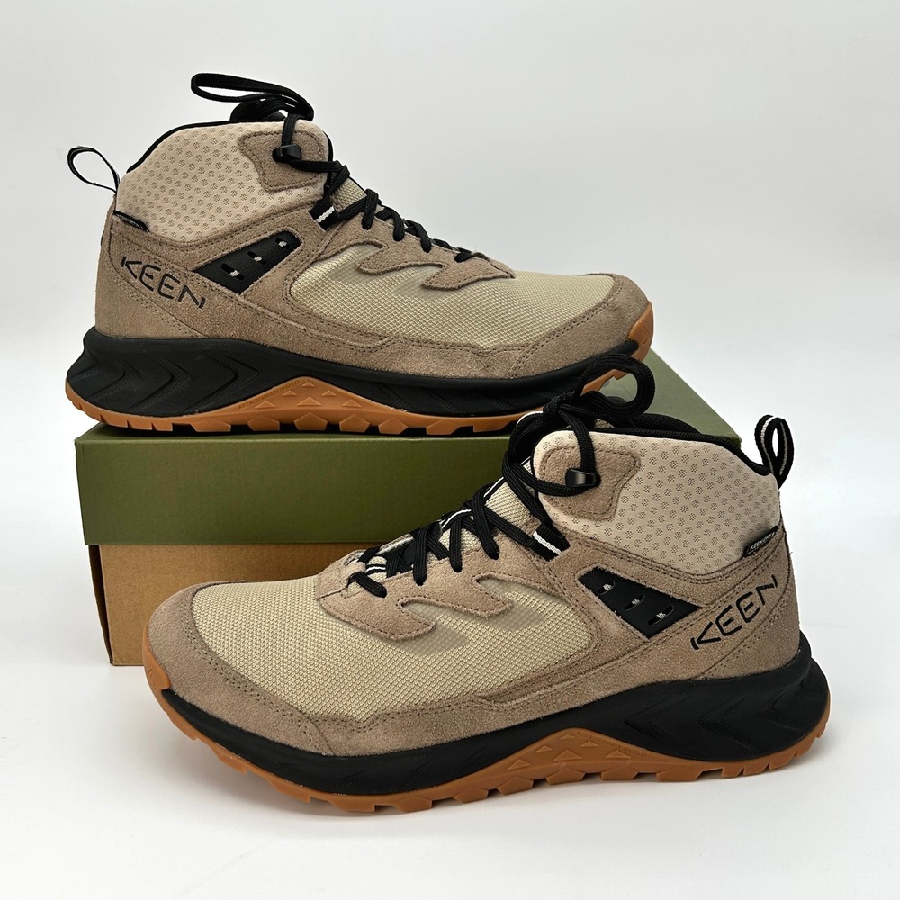 KEEN Hightrail Mid Mens Waterproof Hiking Boots Size 11 Brindle Oak Buff NEW